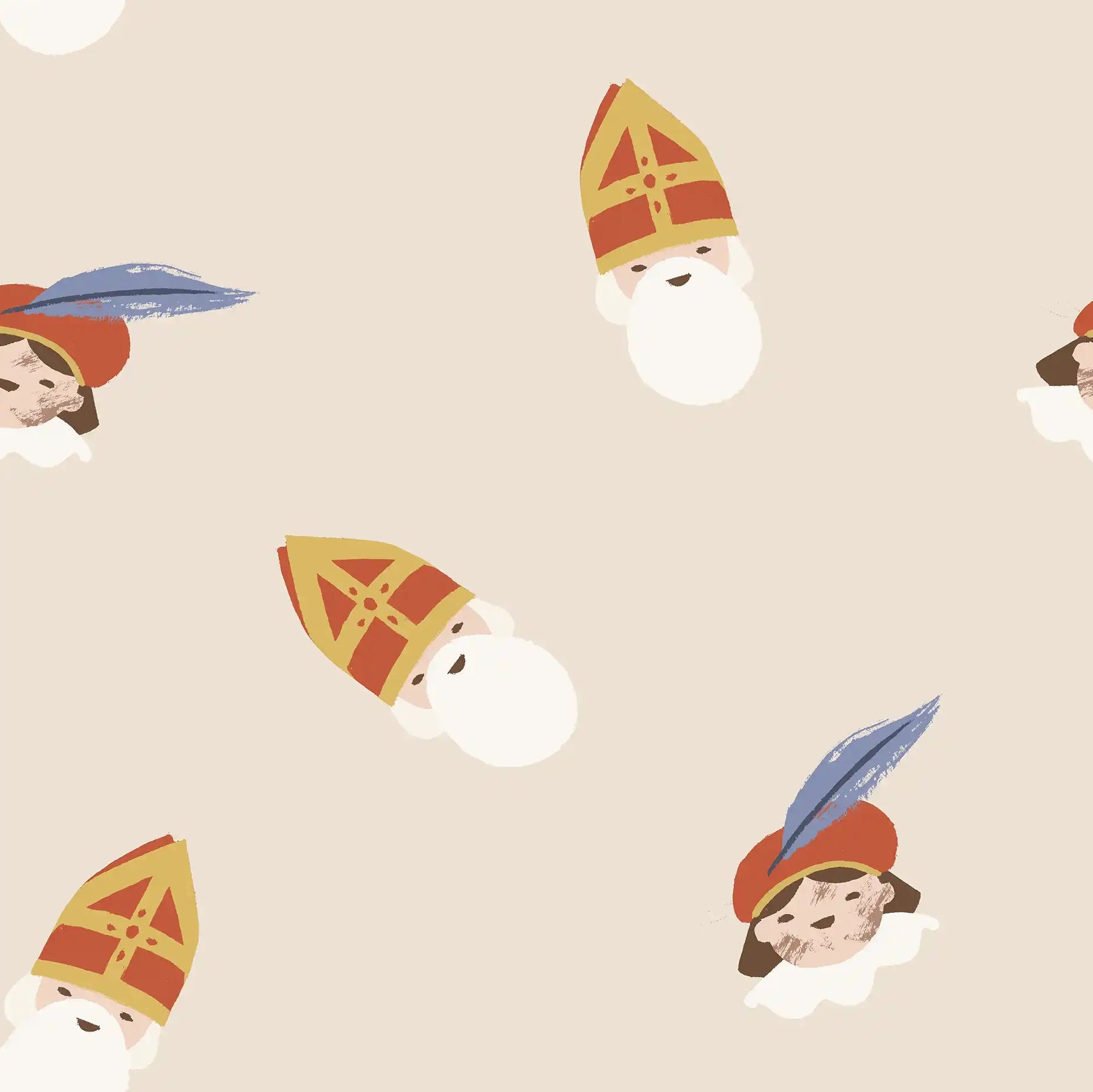 Sint and Piet Portrait Ivory