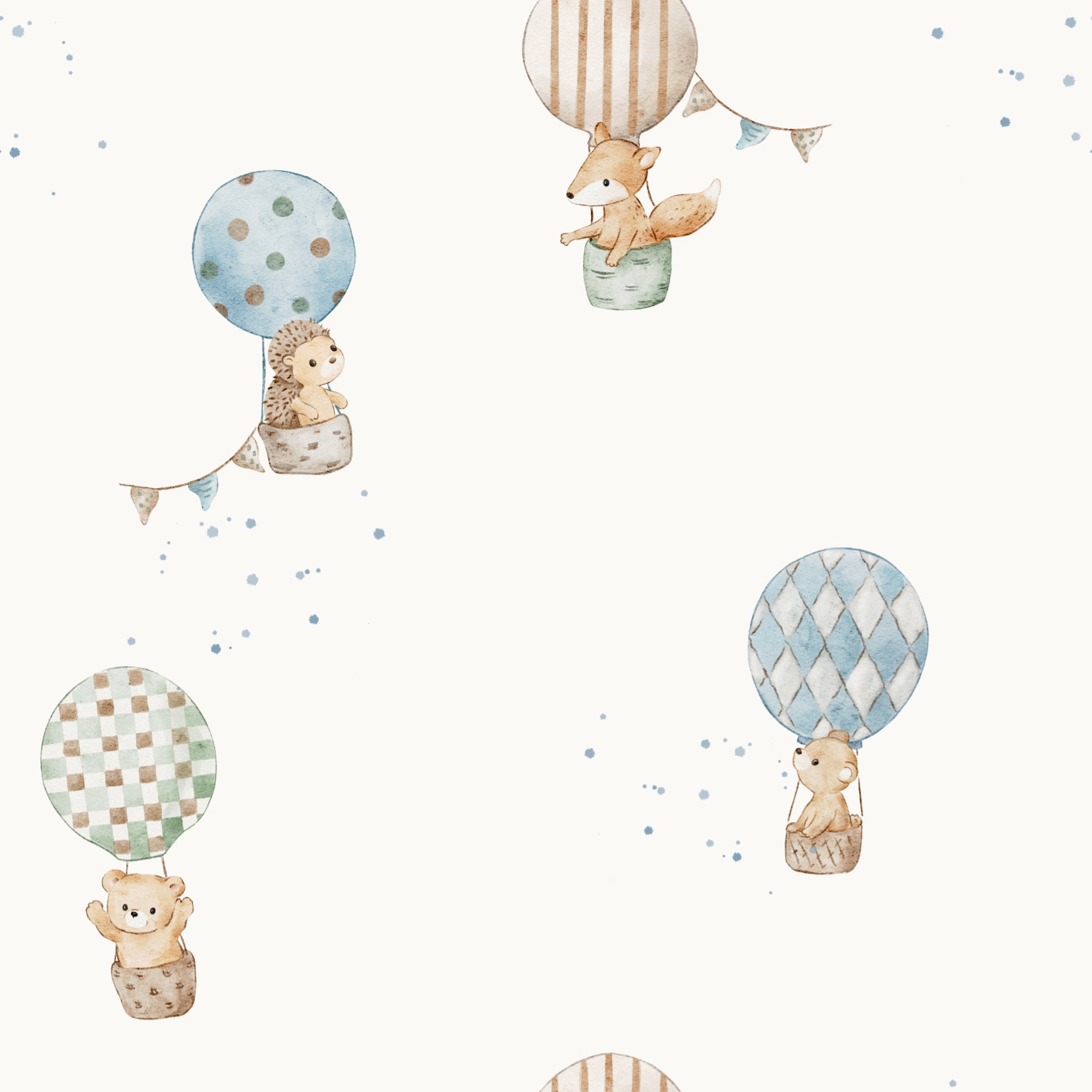 Hot Air Balloons OffWhite THK-