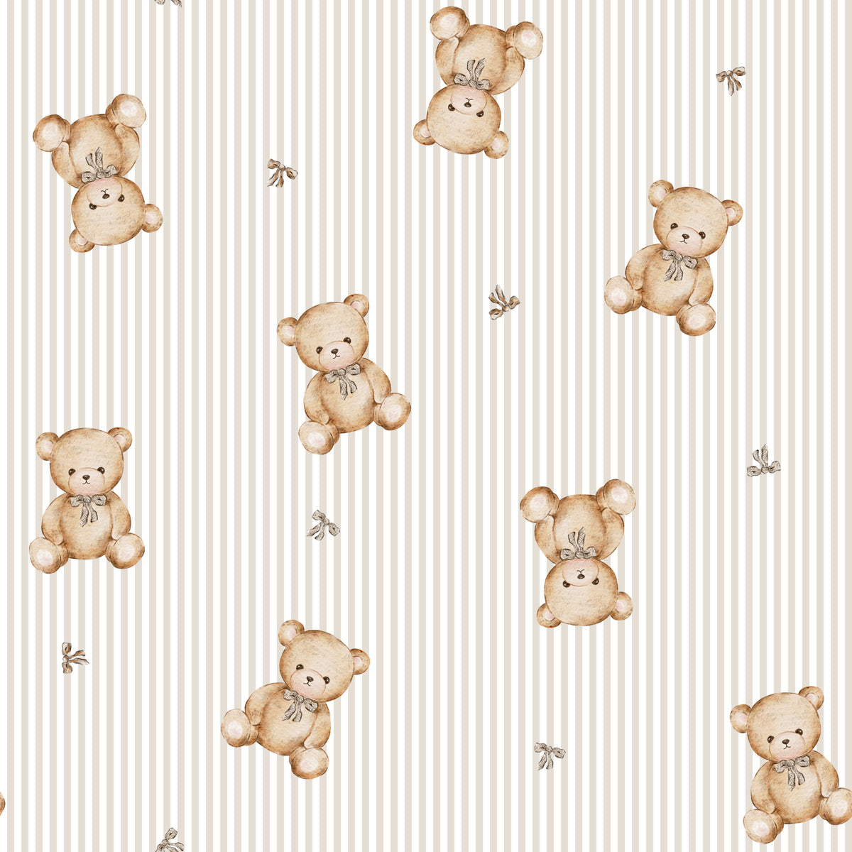 William Teddy Tossed – Ecru Stripes - Family Fabrics B.V.
