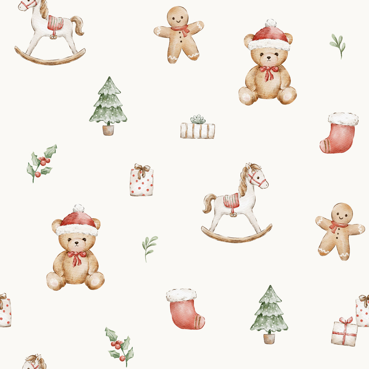 William Teddy Xmas Holiday – Off White - Family Fabrics B.V.