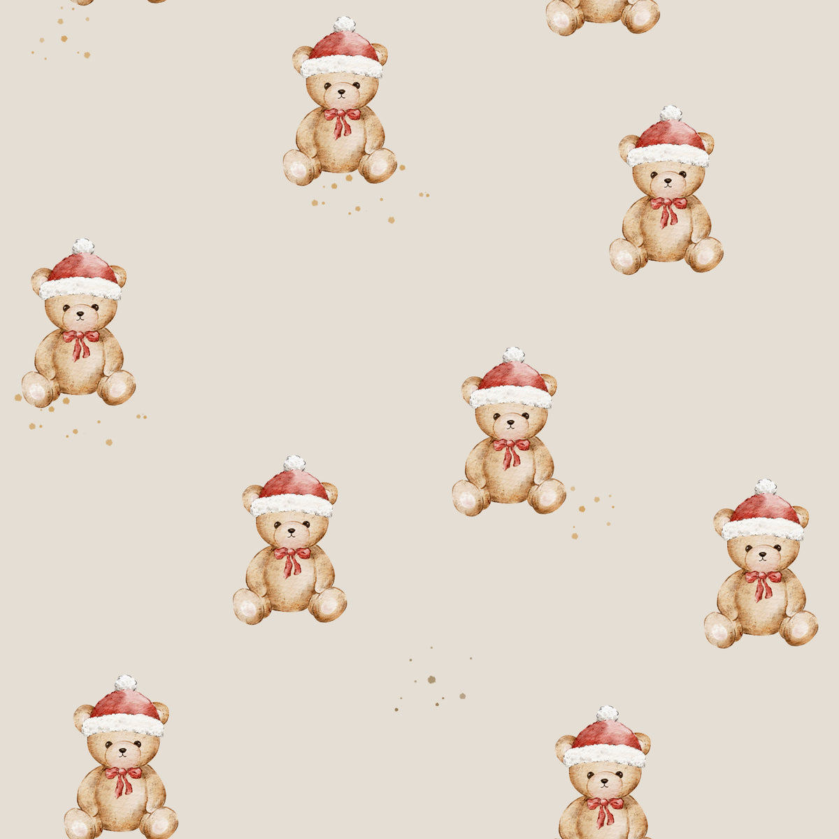 William Teddy Xmas Simple – Ecru - Family Fabrics B.V.