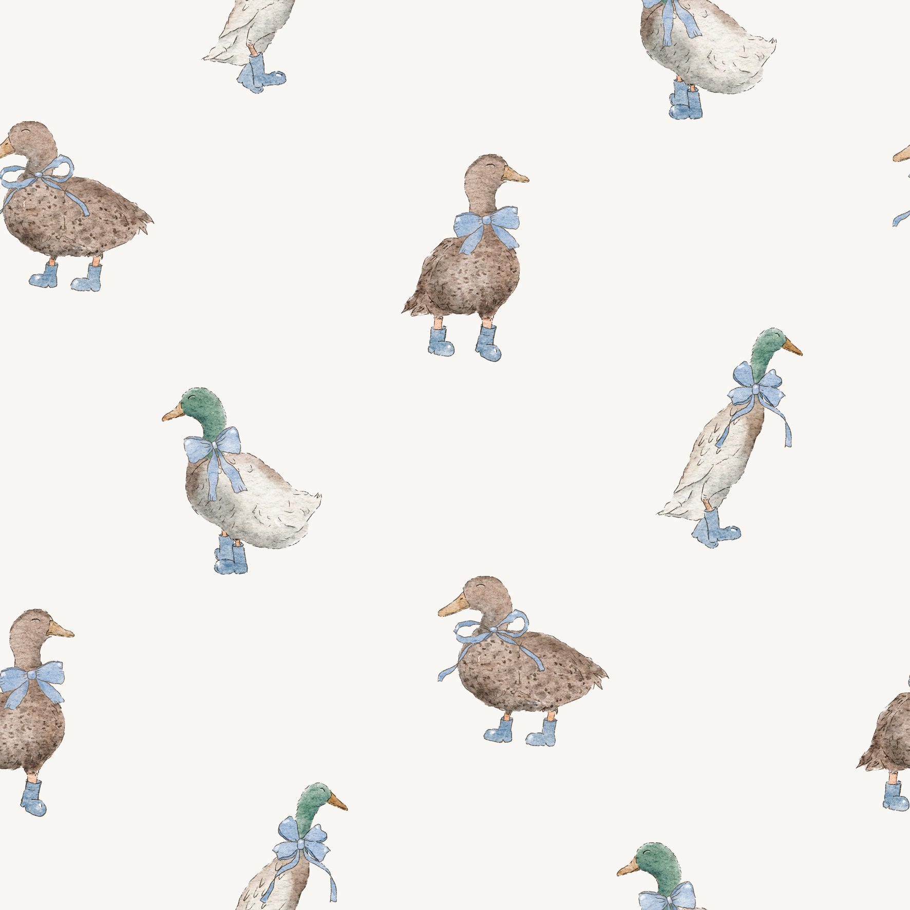 Ducks Baby Blue Bows And Boots
