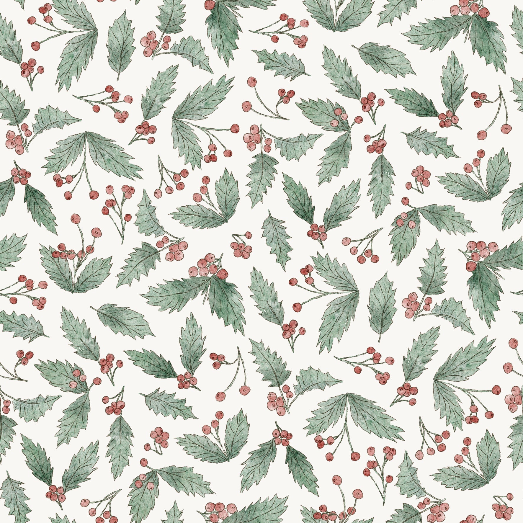 Winter Berries Drawing