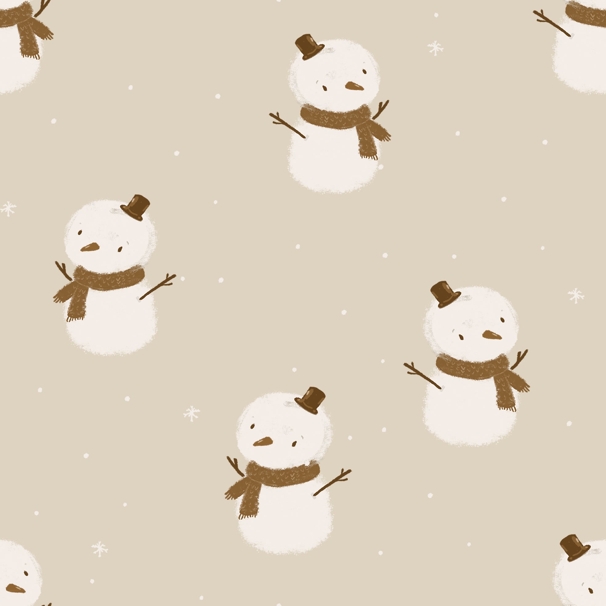 Snowman-brown - Family Fabrics B.V.