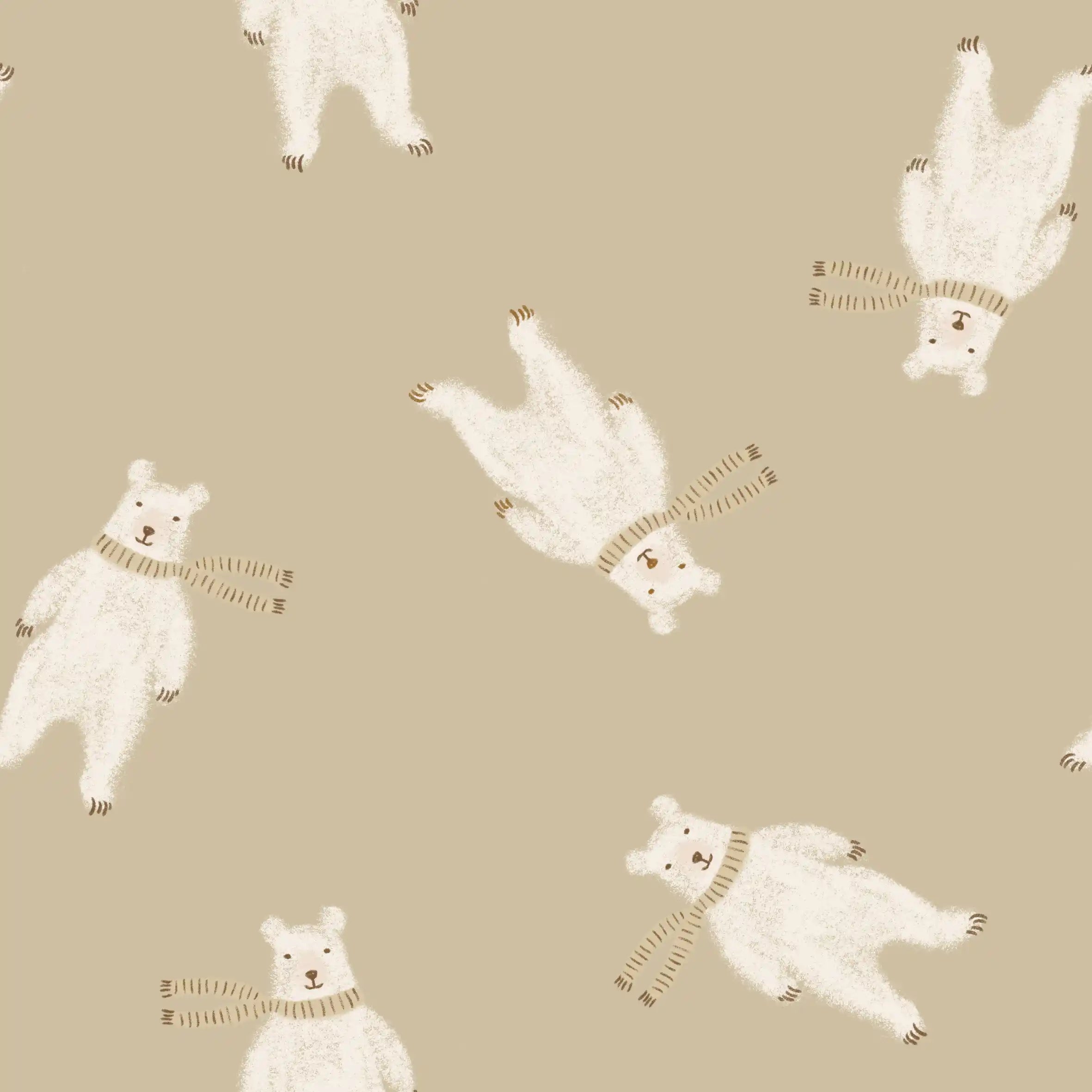Polar Bears Pistache - Family Fabrics B.V.