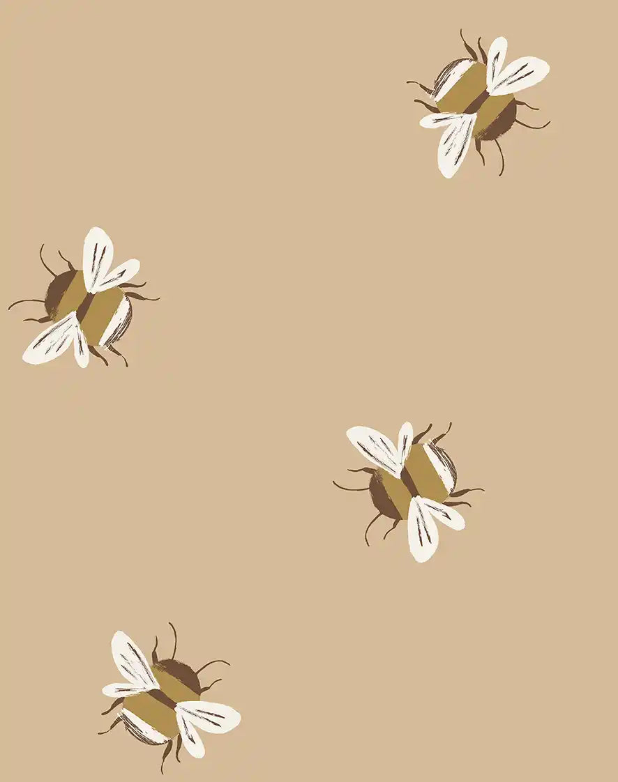 Buzzing Bees Tan - Family Fabrics B.V.