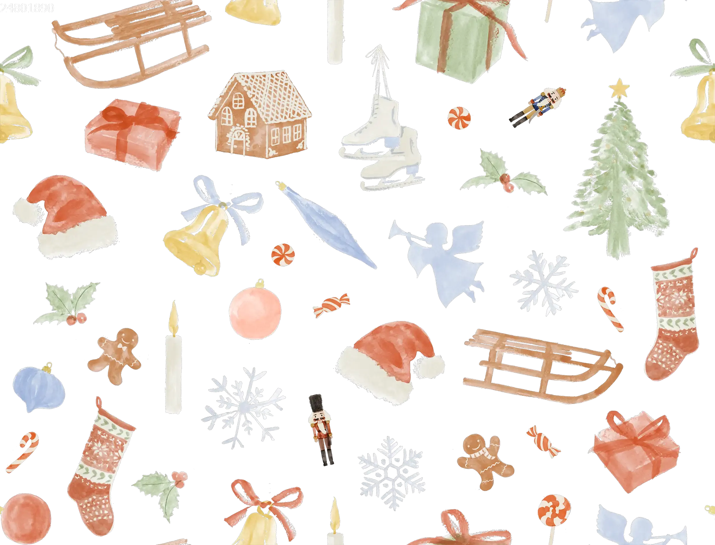 Christmas Elements Off White - Family Fabrics B.V.