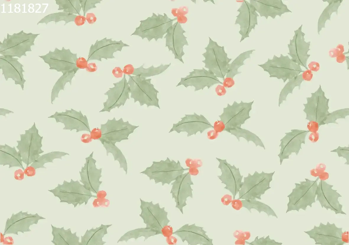 Christmas Holly Green - Family Fabrics B.V.