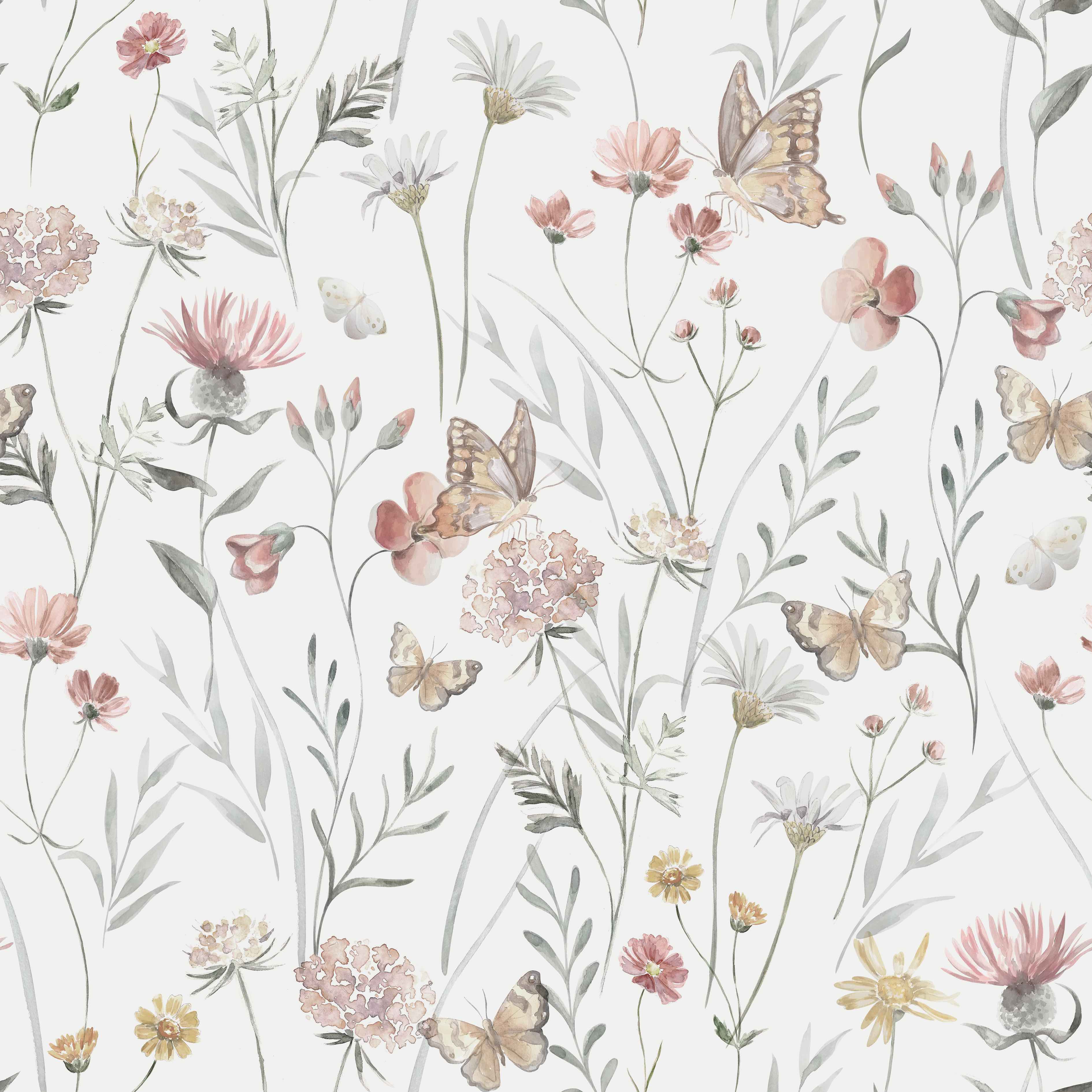 Flowers and Butterflies - Family Fabrics B.V.