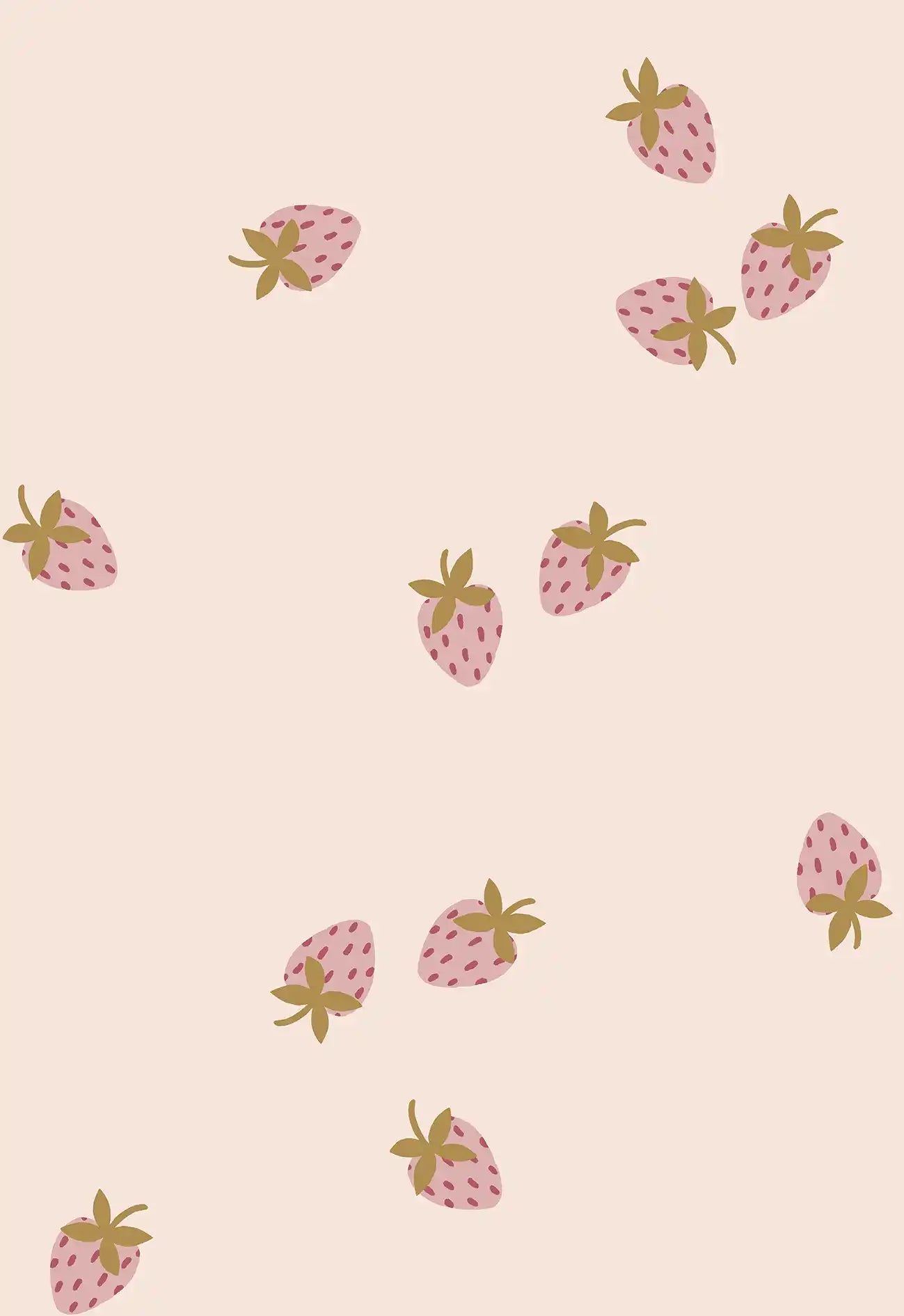 Strawberries Pink Small - Family Fabrics B.V.