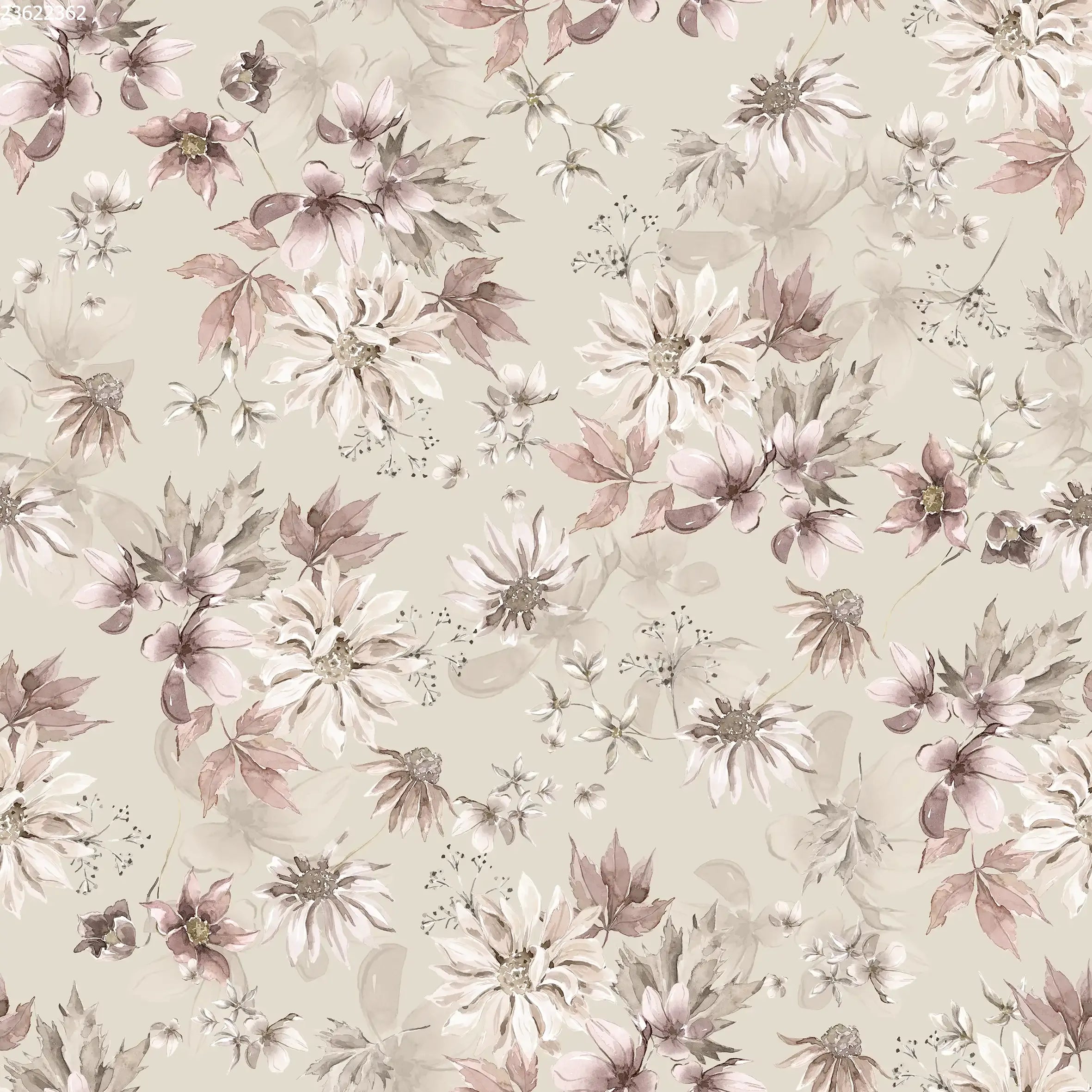 Winter Botanical Light Green - Family Fabrics B.V.