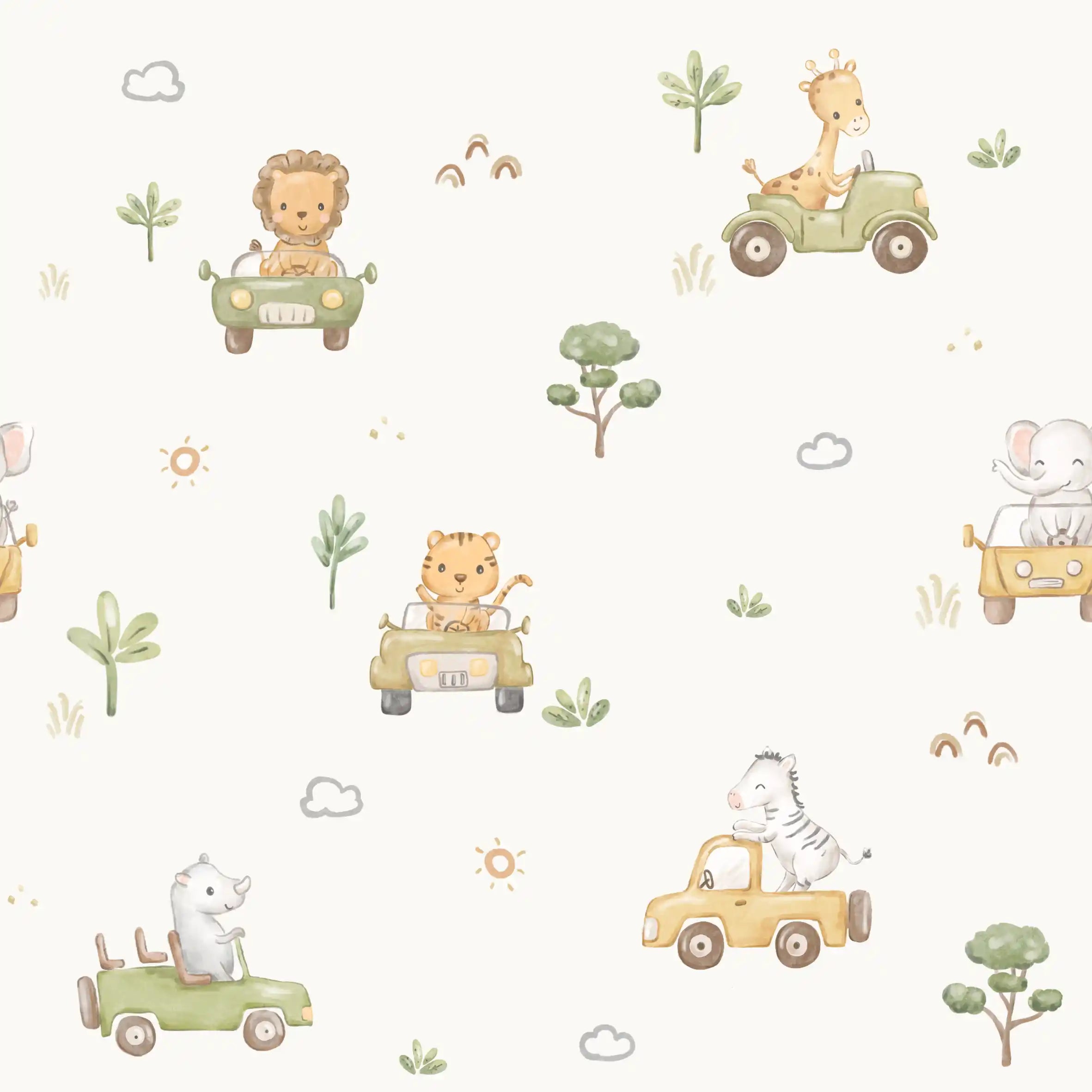 Safari Adventures Offwhite - Family Fabrics B.V.