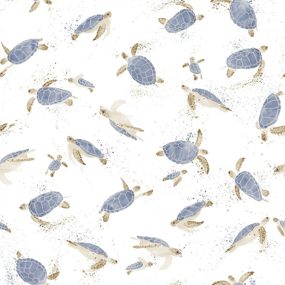 Turtles Blue White