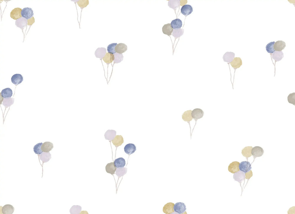 Balloons Offwhite blue