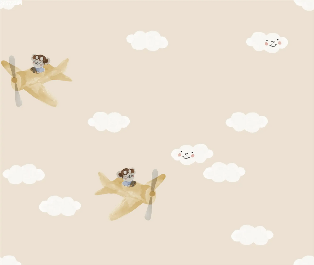 Fantasy Airplane Yellow on Sand