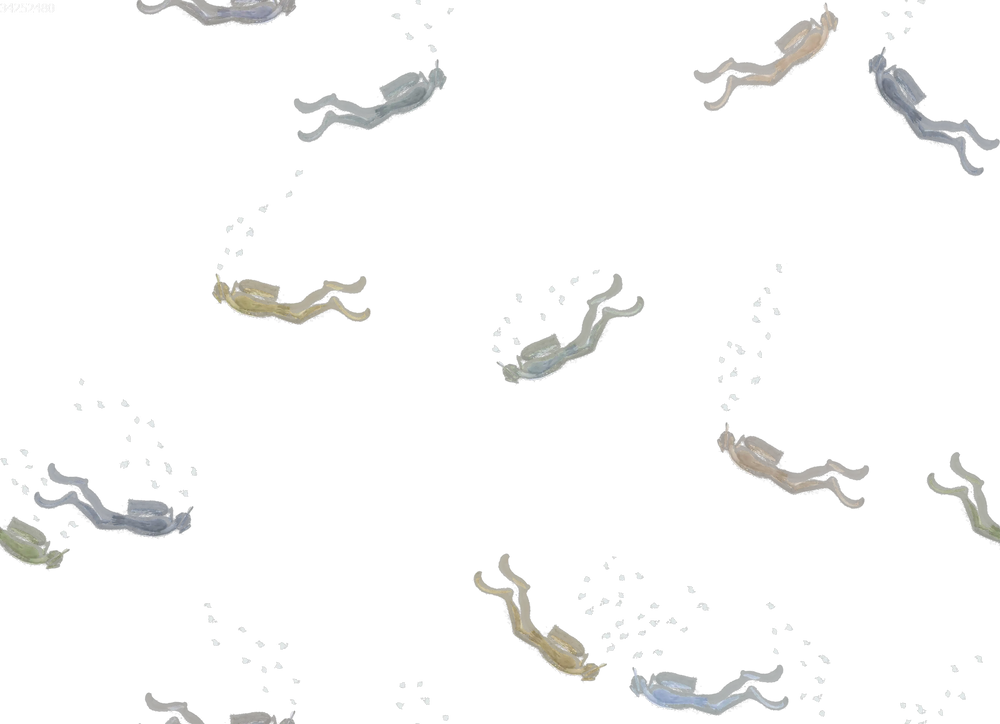 Scuba Diver Off White