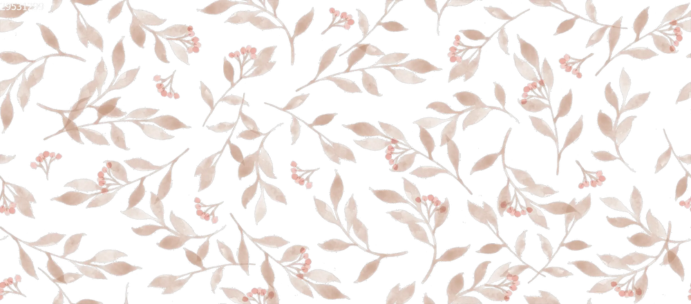 Berry Branches Big Pastel Off White