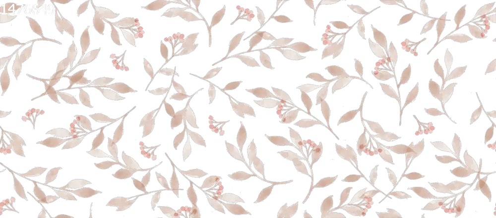 Berry Branches Small Pastel Off White