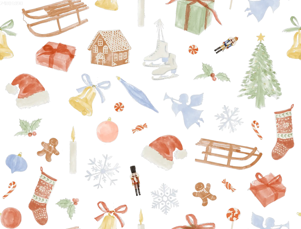 Christmas Elements Off White