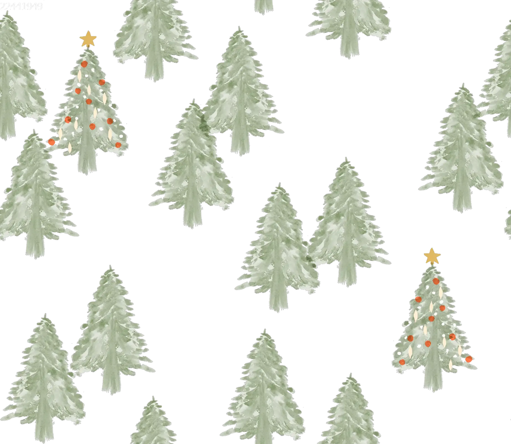 Christmas Trees Off White