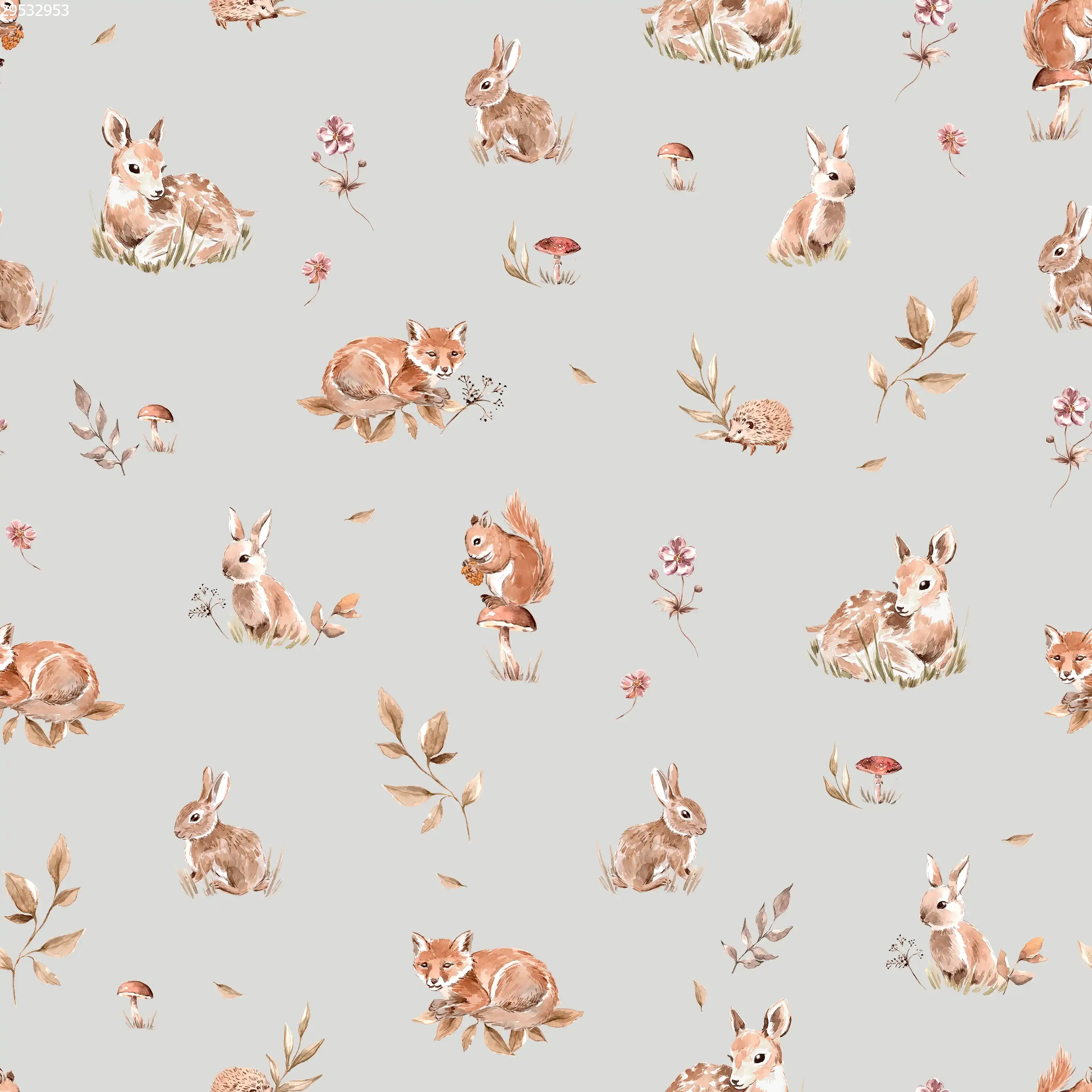 Winter Animals Green