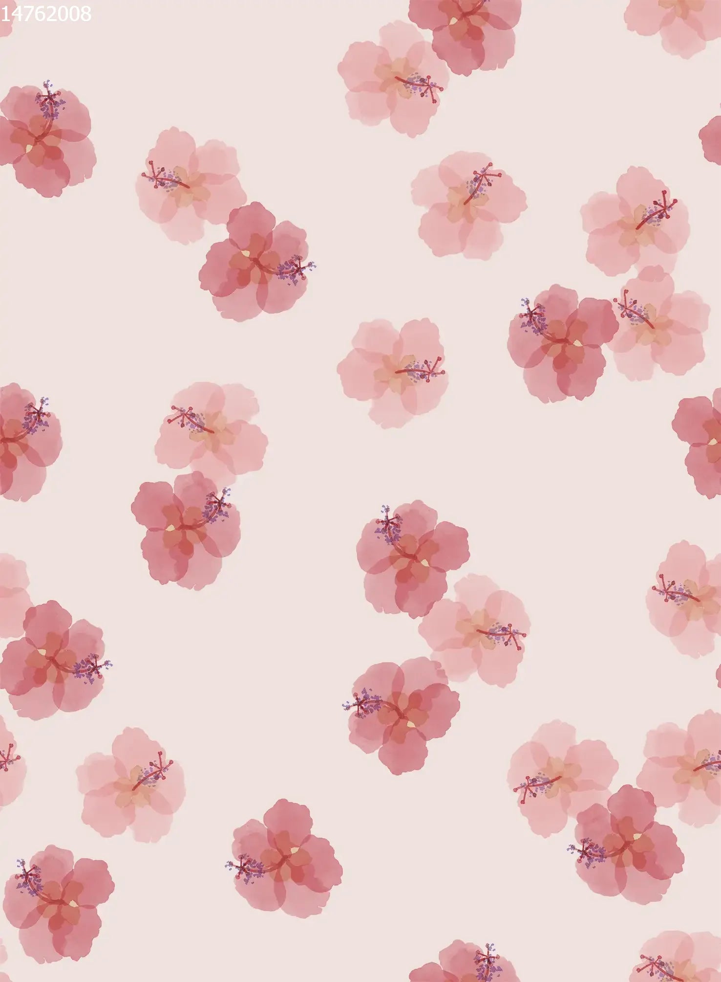 Hawaiian Flowers Pink Small