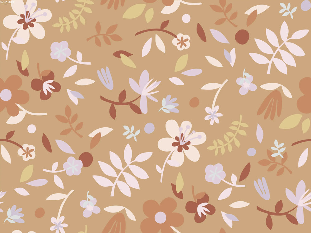 Collage Flower Light Brown Big