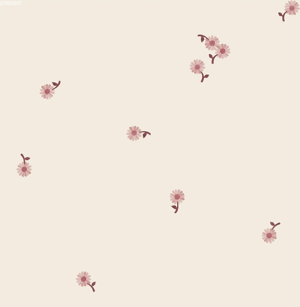 Daisy Stem Pink Light Beige