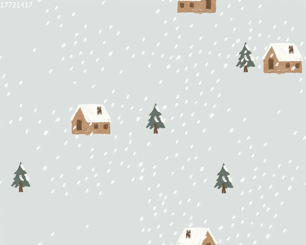 House in the Snow Dot Blue