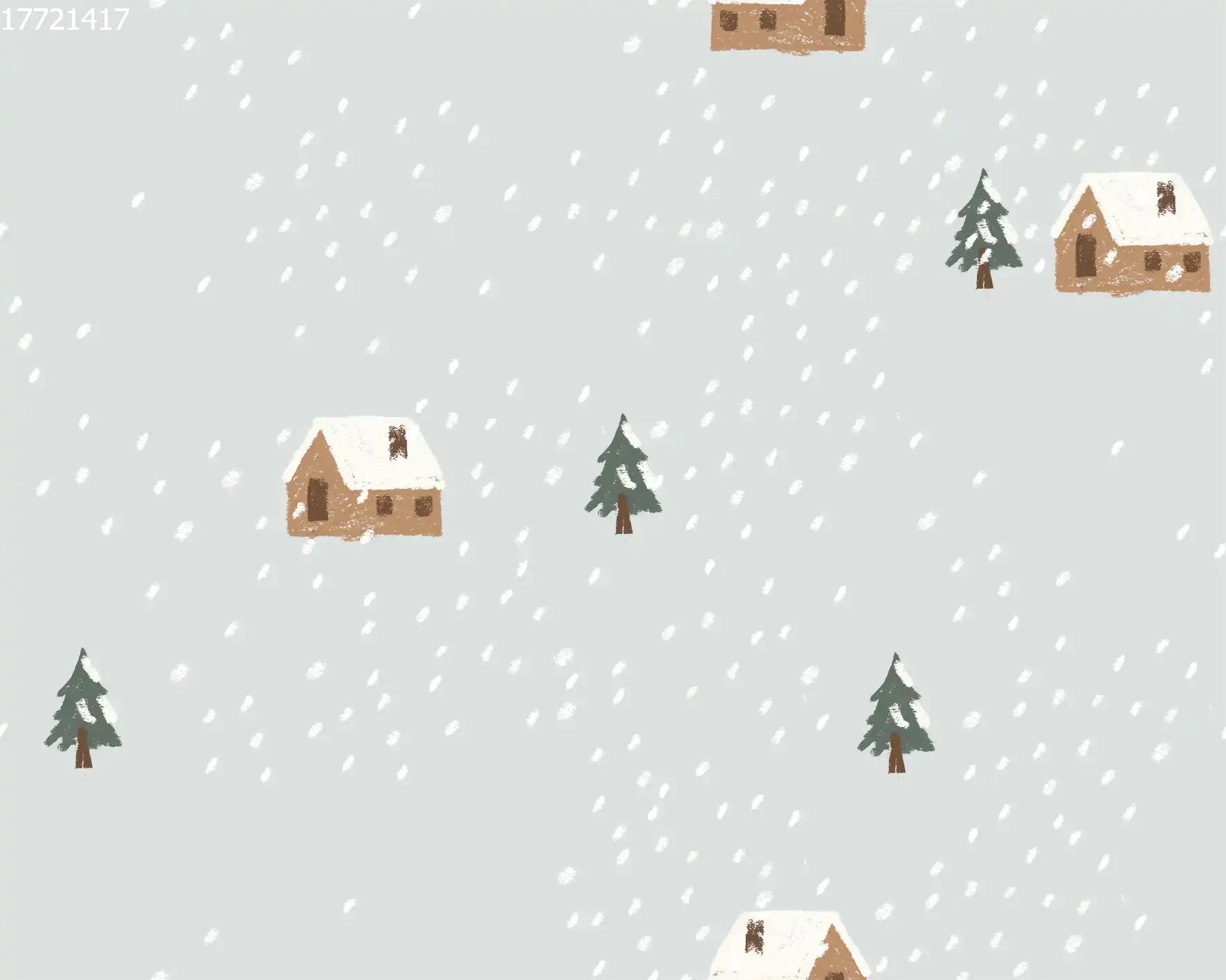 House in the Snow Dot Blue