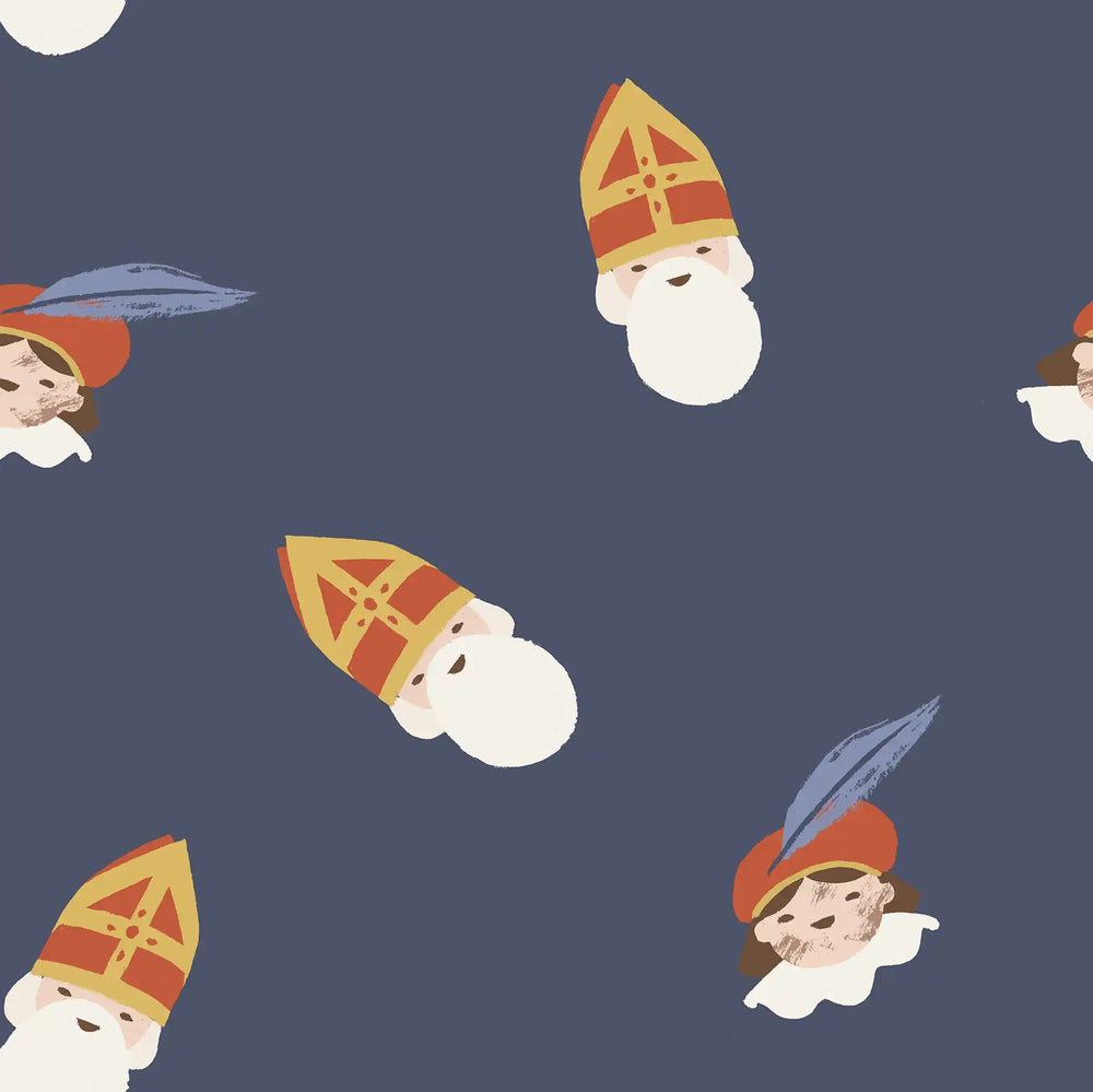 Sint and Piet Portrait Blue