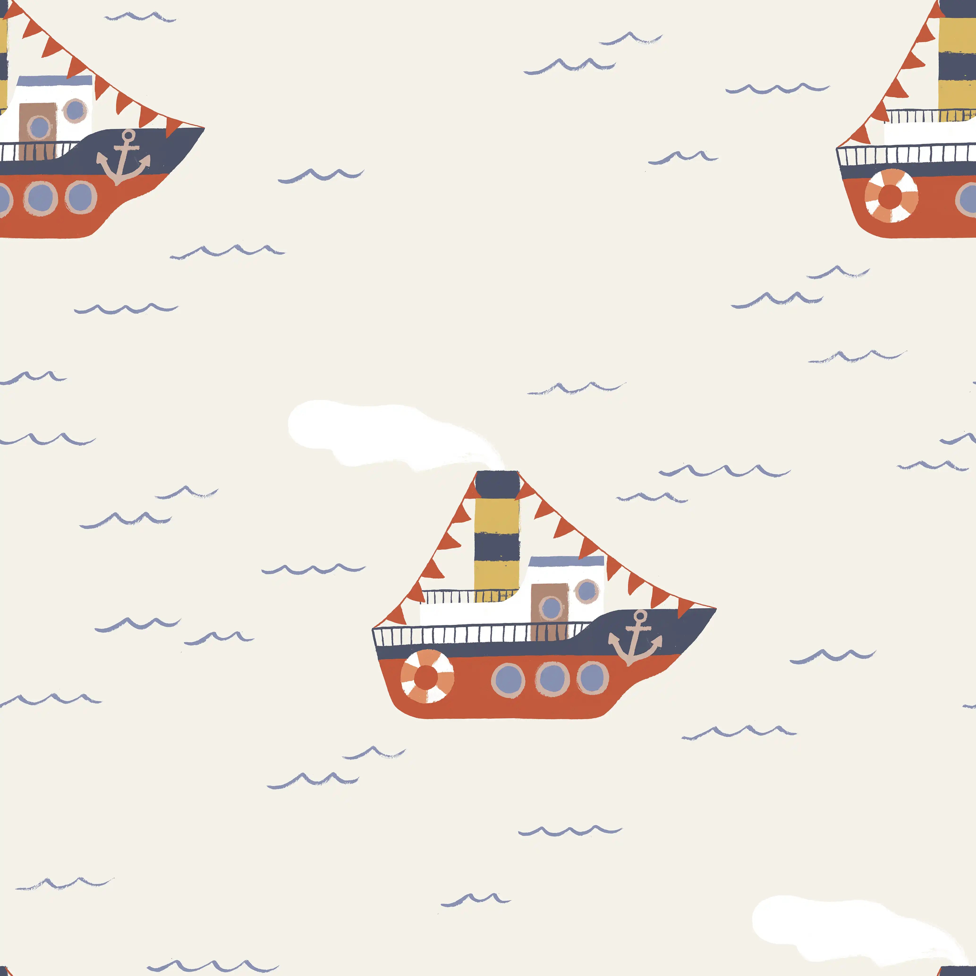 Steamer Boat Beige Big