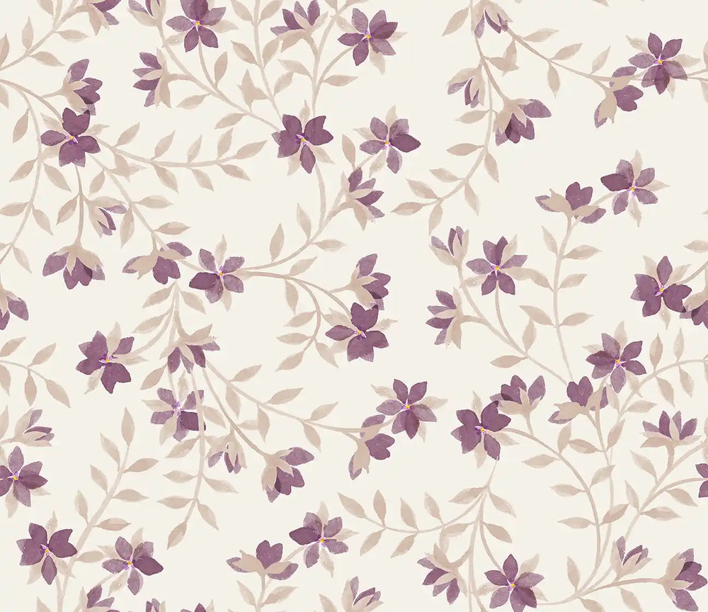 Fleur De Vigne Beige Purple