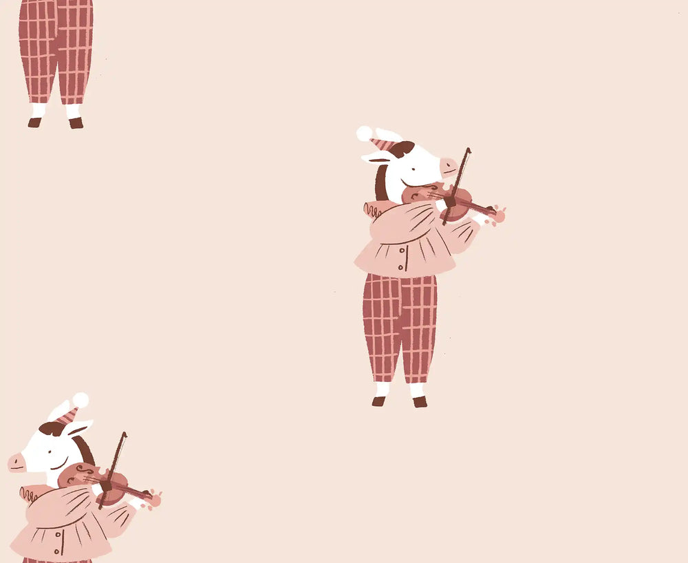 Donkey with Violin Red