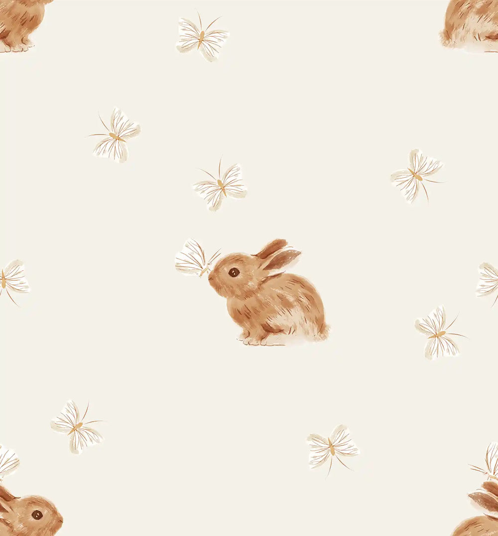 Baby Rabbit & Butterfly Offwhite Clear Small
