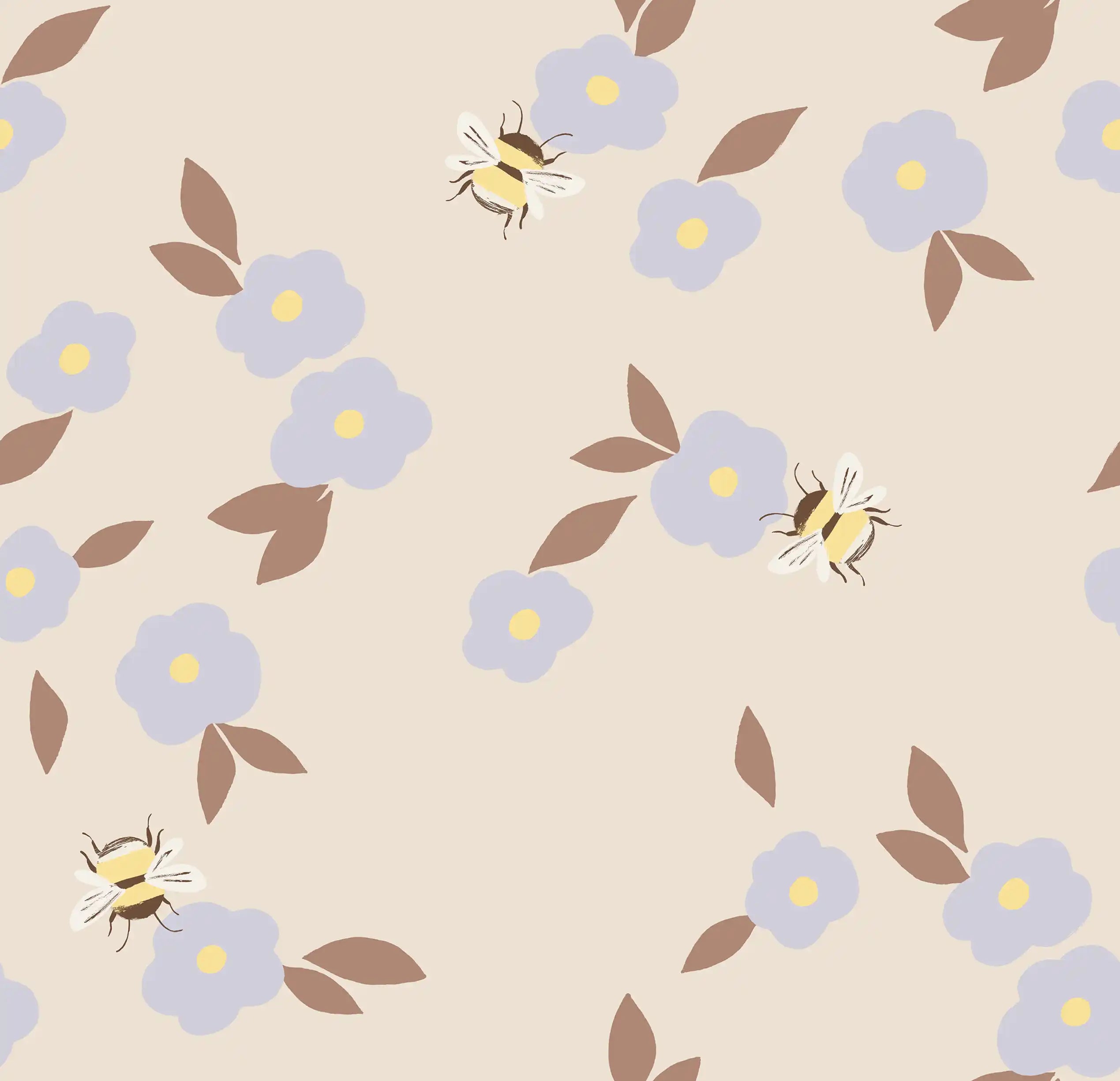 Bees and Flowers Lilac