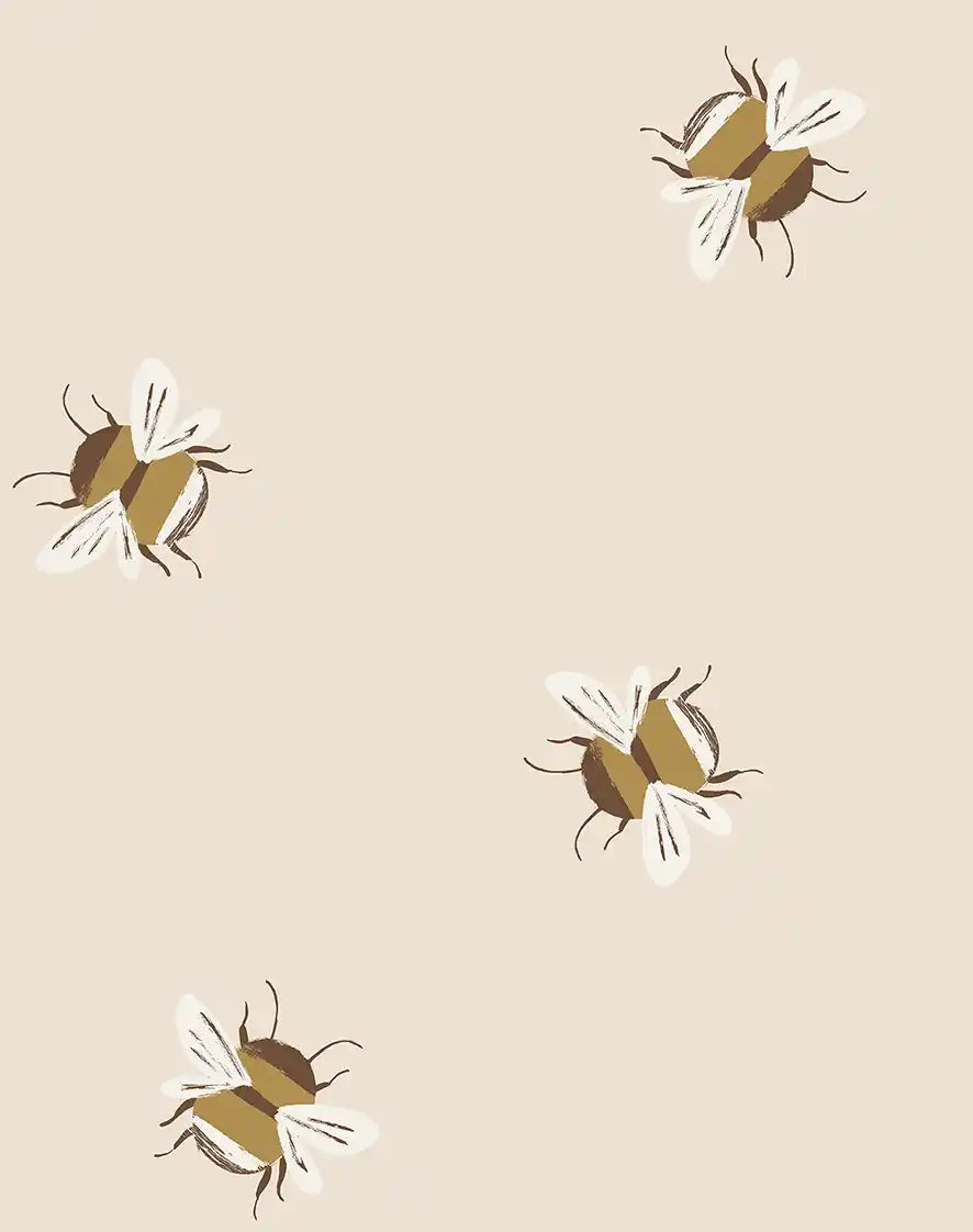 Buzzing Bees Ecru