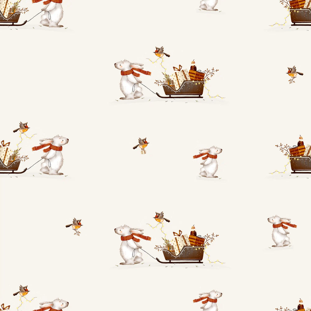 Holly Jolly Bunny Offwhite