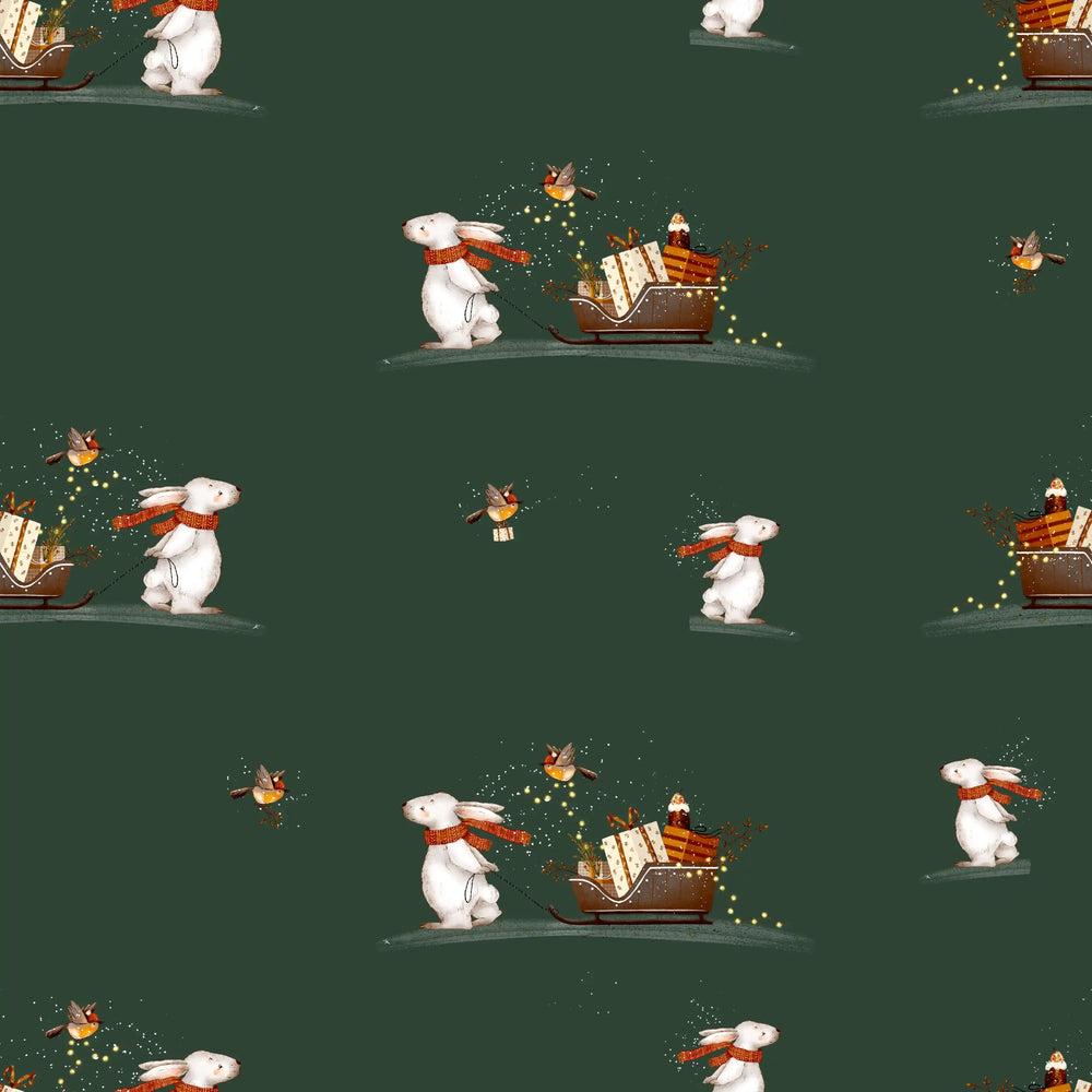 Holly Jolly Bunny Green