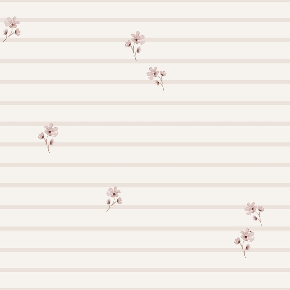 Spring Flowers Stripes Gold