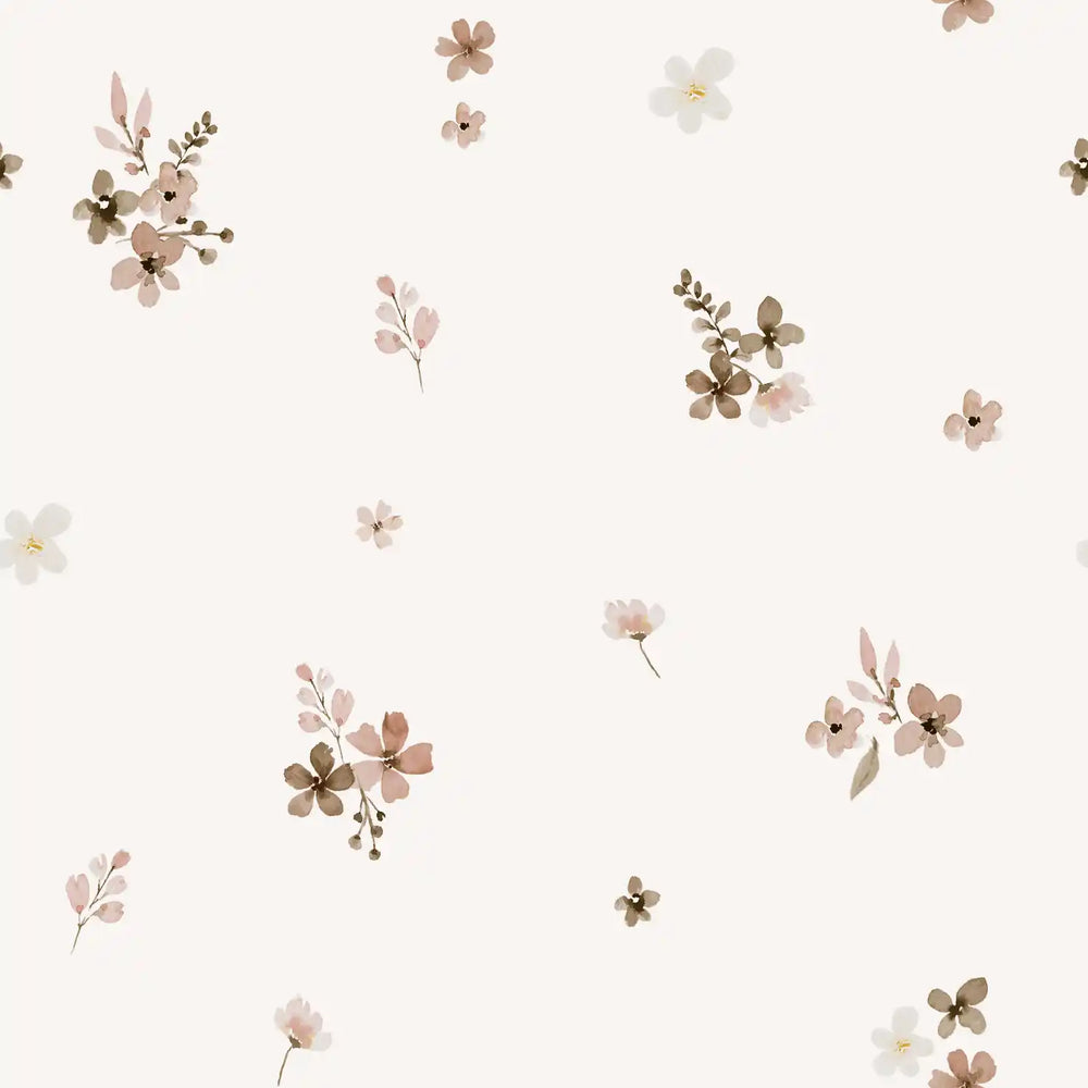 Flower Karla Offwhite Brown Small