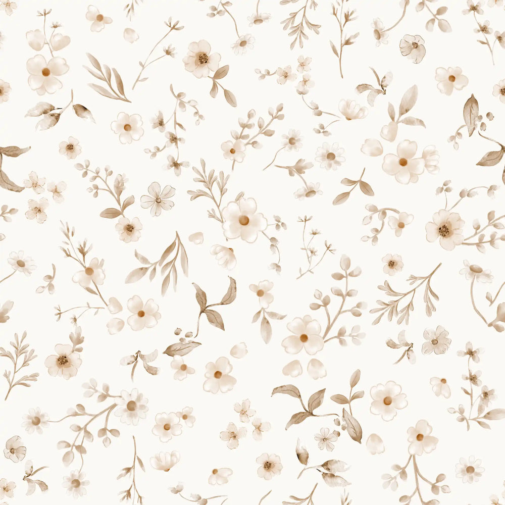 Floral Malin Brown Offwhite