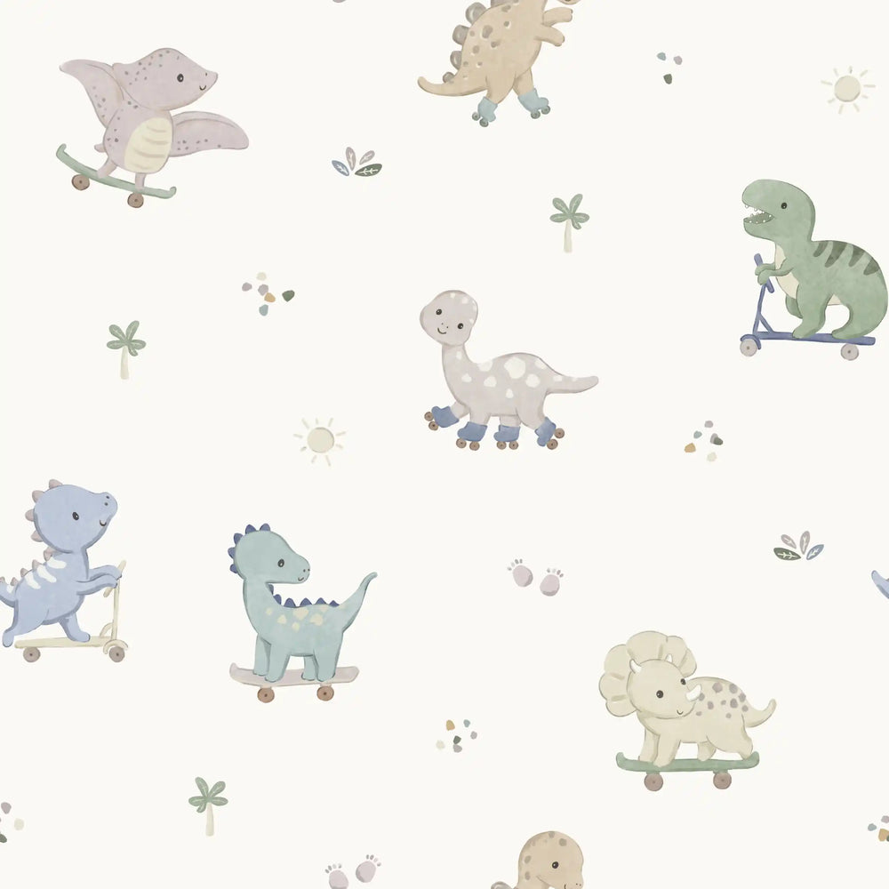 Dinos On Wheels Offwhite