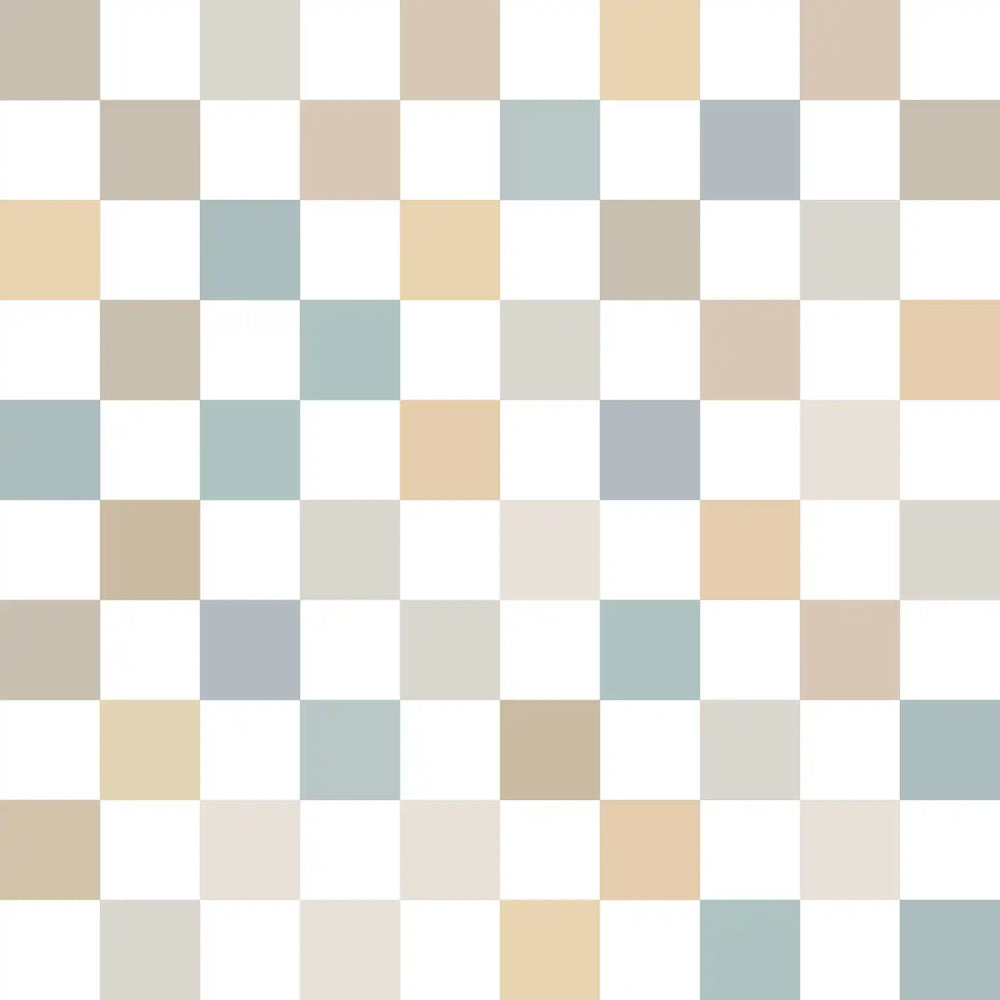 Checkered Blue Brown