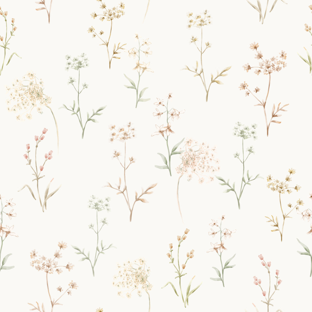 Floral Sanne Green Offwhite