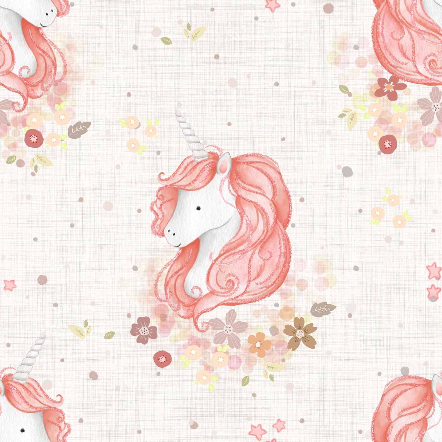 Sweet unicorn Peach Linen
