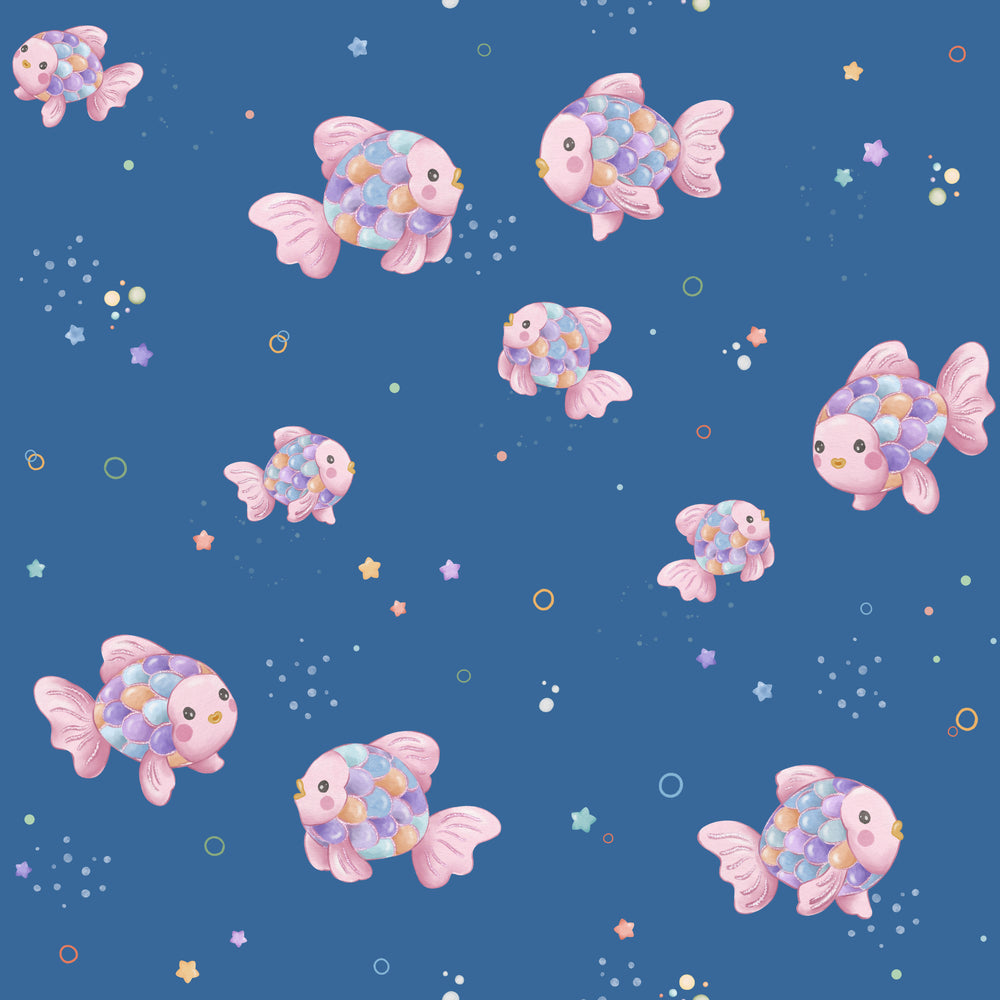 Girl Sparkling Fish Blue