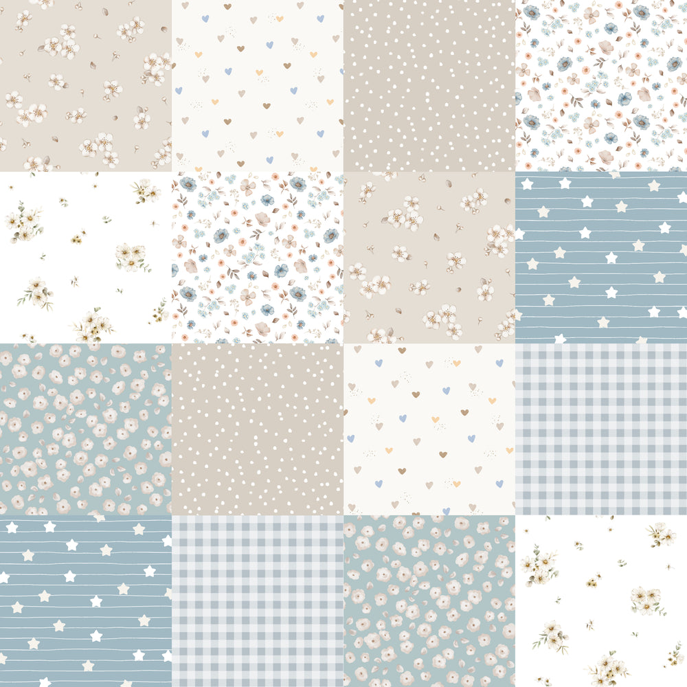 Patchwork Floral Aven – 5cm Squares