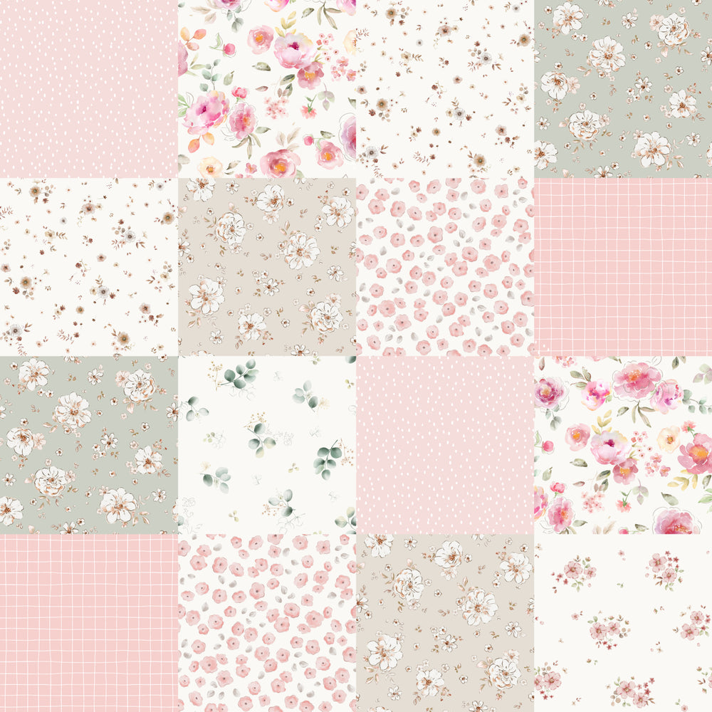 Patchwork Floral Posie – 5cm Squares