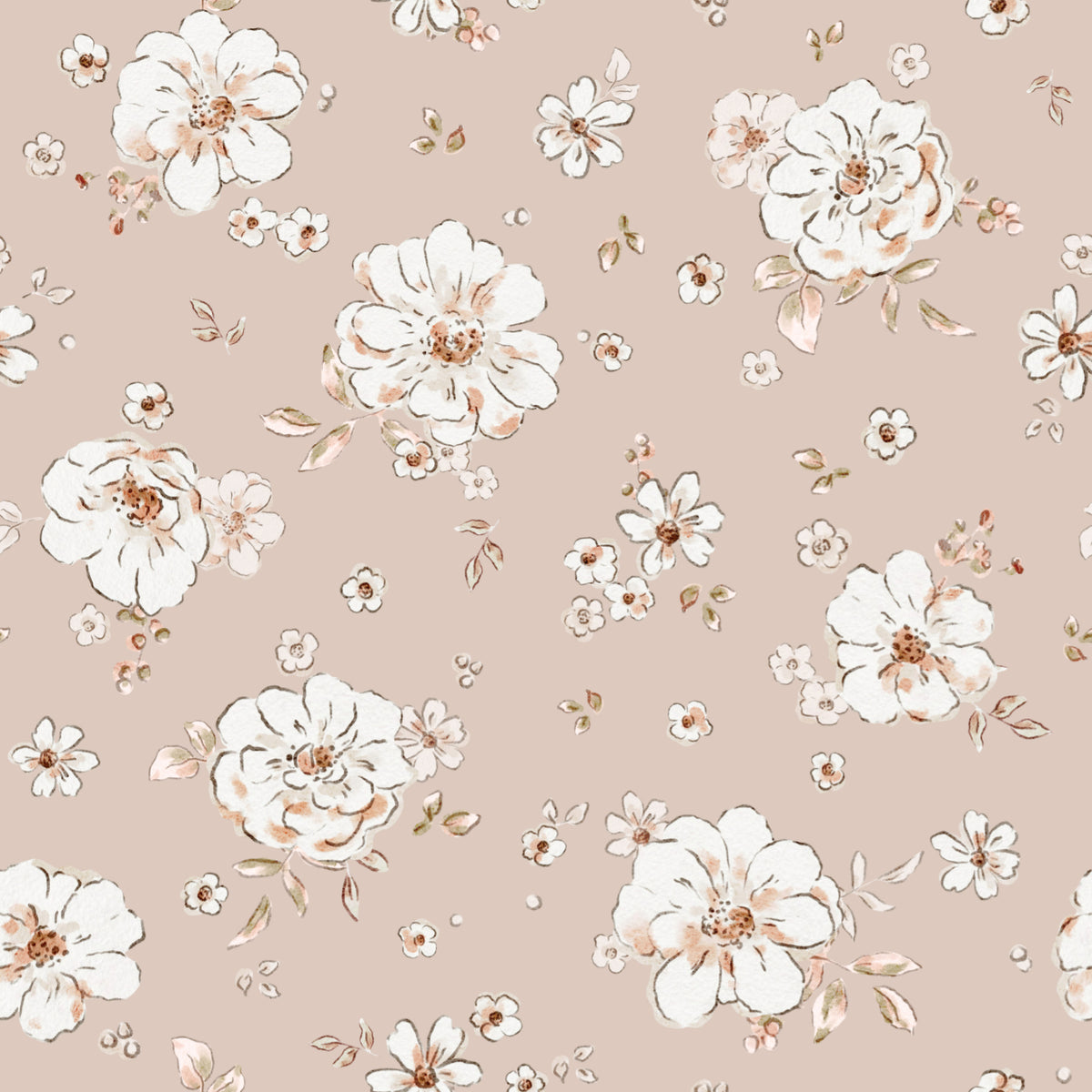 Floral Vera – Beige - Family Fabrics B.V.